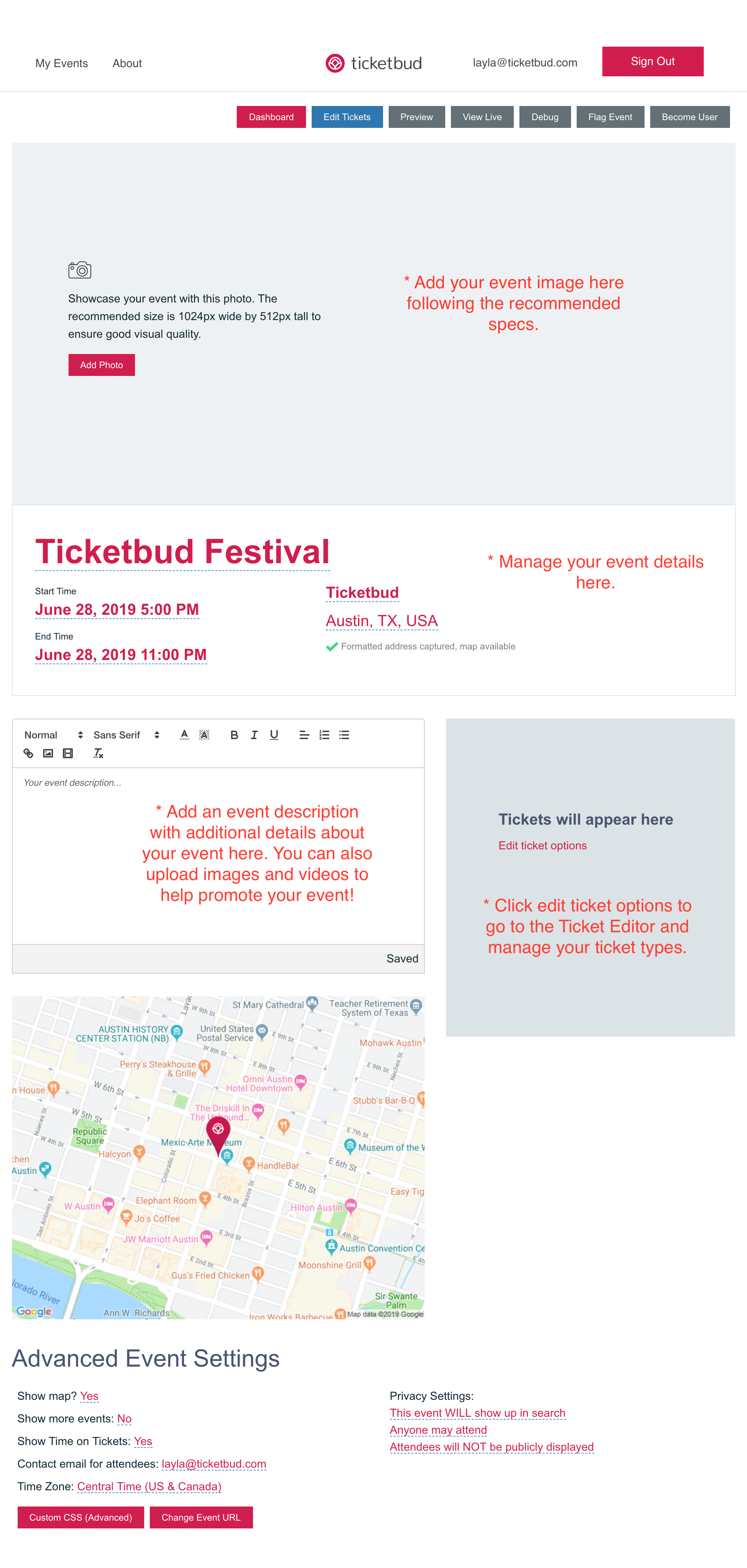 How To Sell Event Tickets Online With Ticketbud Ticketbud Help Center 