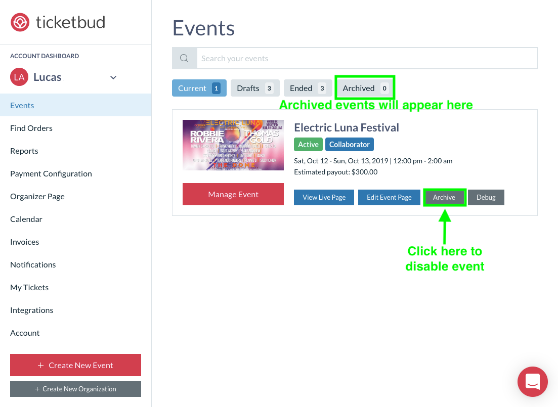 Delete An Event Ticketbud Help Center 